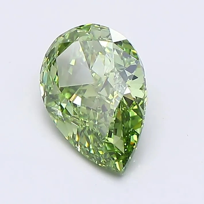 1.58ct Pear Lab Grown Diamond (Colour Fancy Vivid Green, Clarity VVS2, IGI Certified)