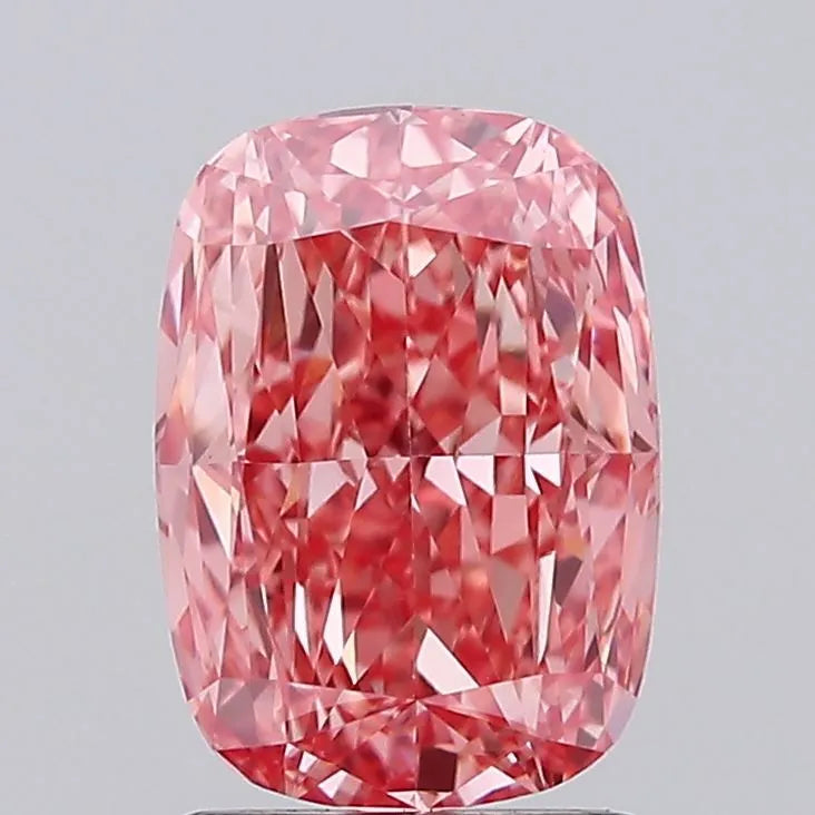 2.05ct Cushion modified Lab Grown Diamond (Colour Fancy Vivid Pink, Clarity VS1, IGI Certified)