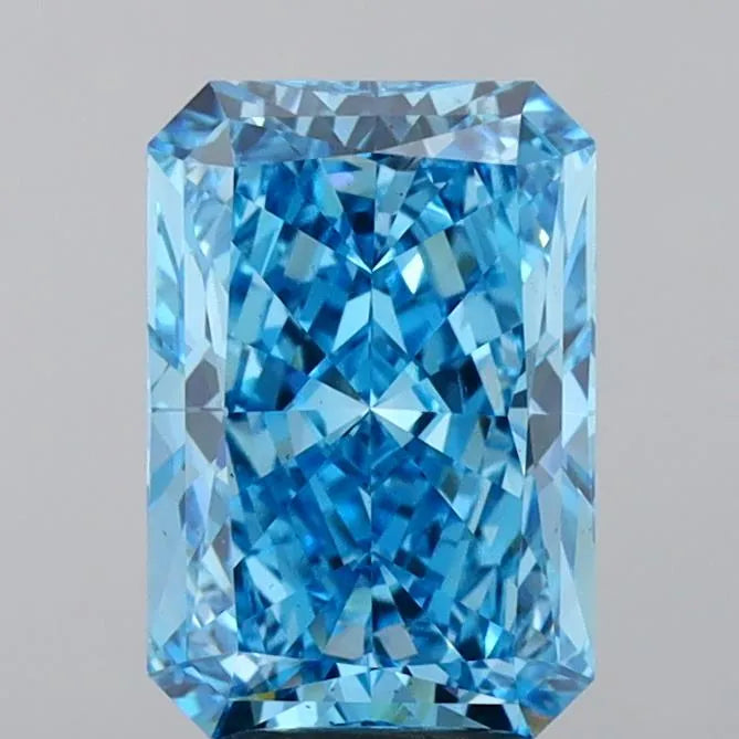 4.00ct Radiant Lab Grown Diamond (Colour Fancy Vivid Blue, Clarity VS1, IGI Certified)