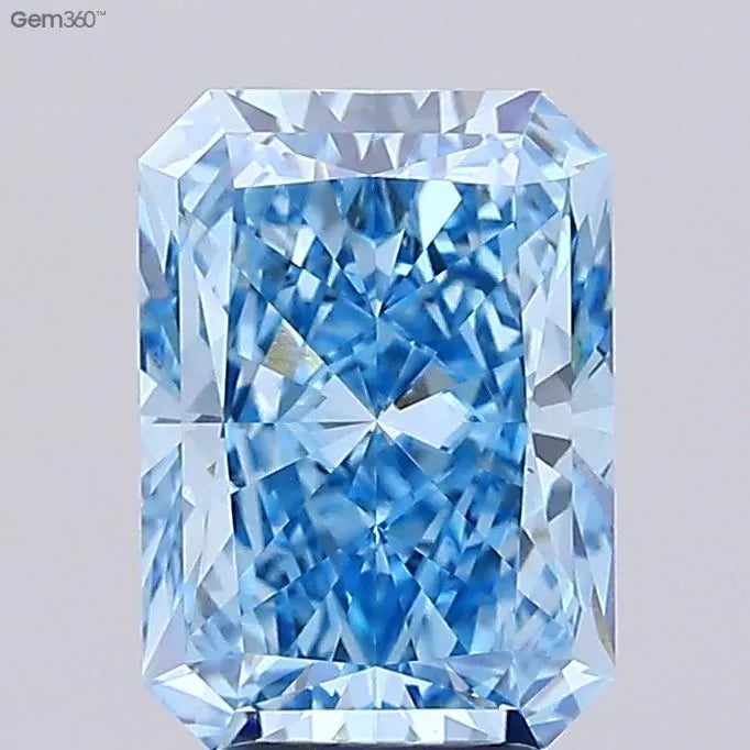 4.01ct Radiant Lab Grown Diamond (Colour Fancy Vivid Blue, Clarity VS1, IGI Certified)