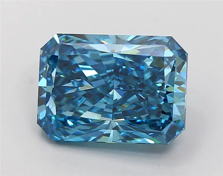4.04ct Radiant Lab Grown Diamond (Colour Fancy Vivid Blue, Clarity VS1, IGI Certified)