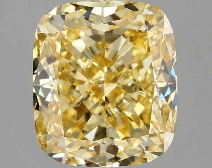 Cushion modified 3.04ct Fancy Intense Yellow VS2 IGI #LG671409489