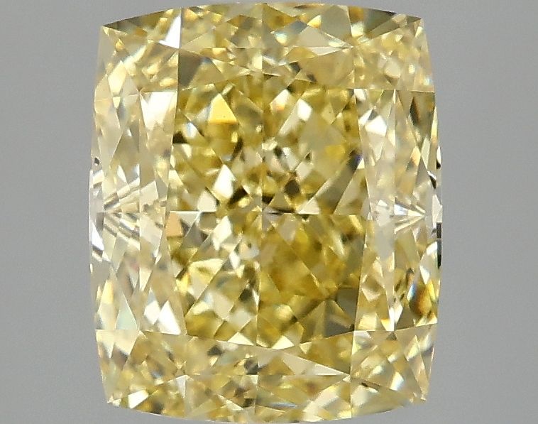 Cushion modified 3.08ct Fancy Vivid Yellow VS1 IGI #LG675566505