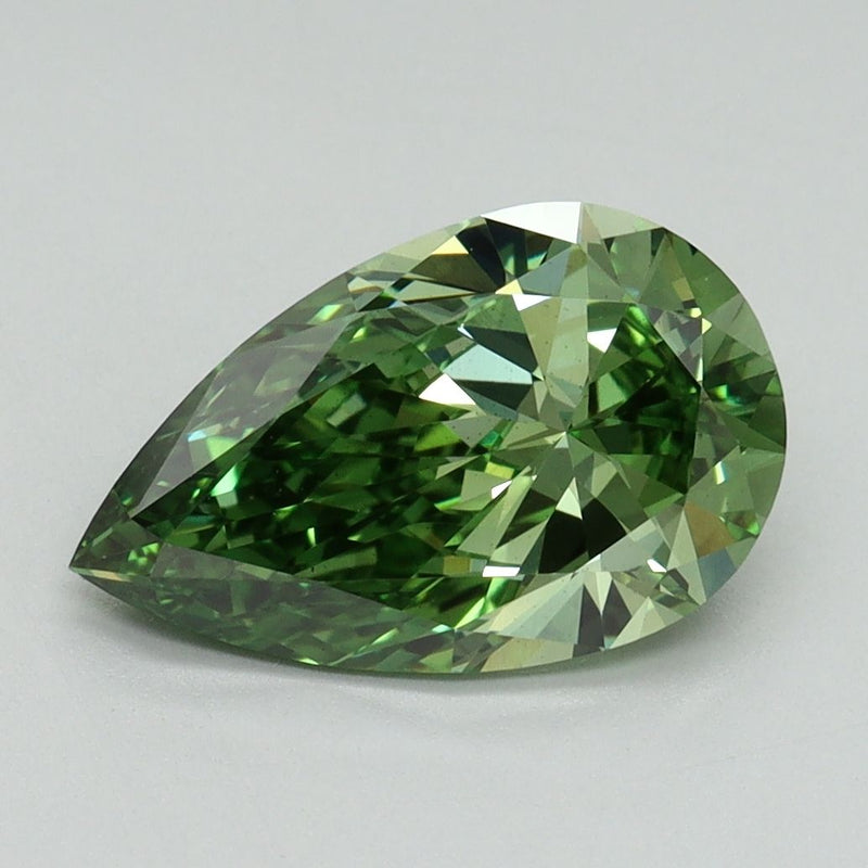 Pear 2.08ct Fancy Vivid Green VS2 IGI #LG702592054