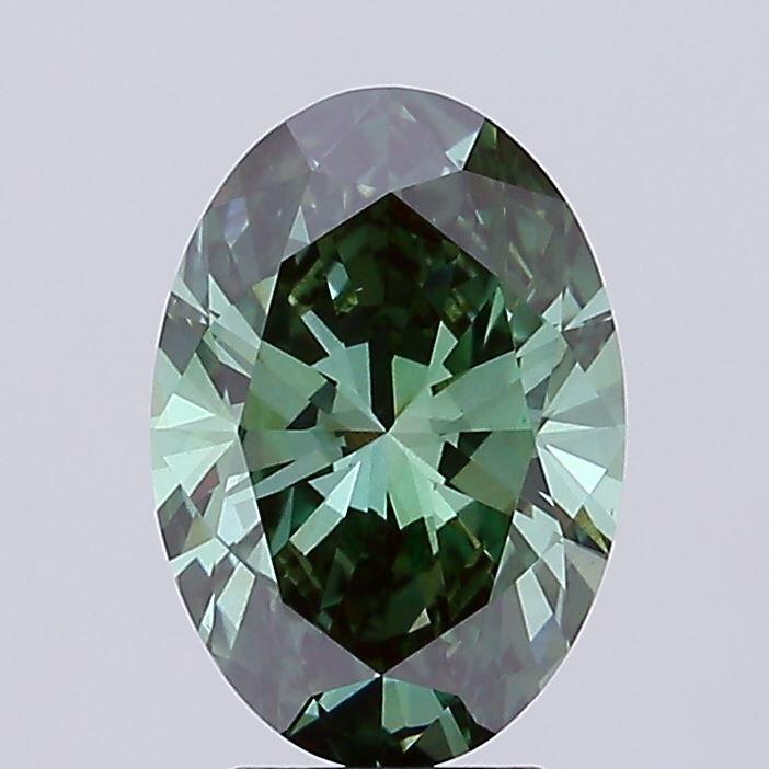 Oval 3.21ct Fancy Vivid Green VS1 IGI #LG744516330