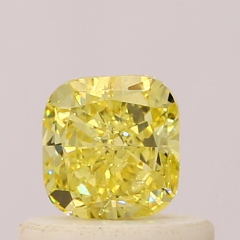 Cushion brilliant 0.49ct Fancy Intense Yellow SI2 GIA #2165874674