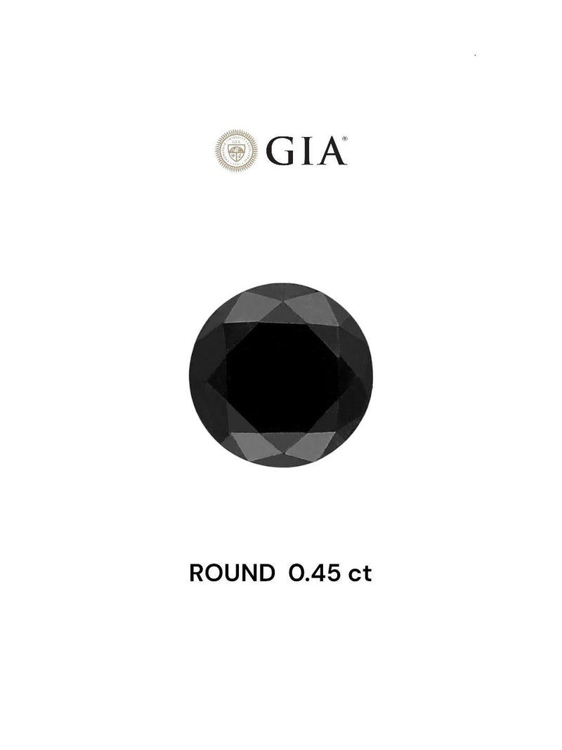 Round 0.45ct Fancy Black VVS2 GIA #6234320719