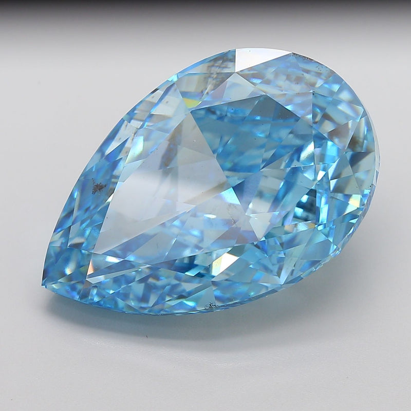 Pear 40.05ct Fancy Vivid Blue SI1 IGI #LG764658659