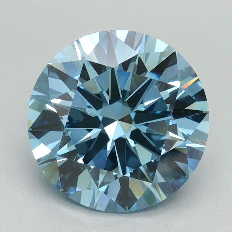 Round 3.09ct Fancy Vivid Blue VVS2 IGI #LG645458851
