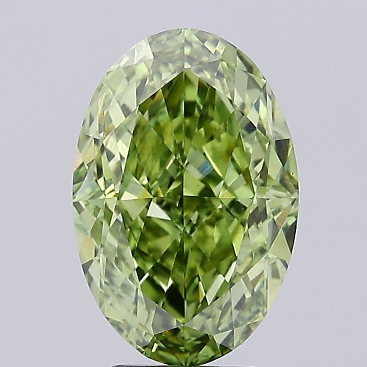 Oval 6.51ct Fancy Vivid Green VS2 IGI #LG739545792