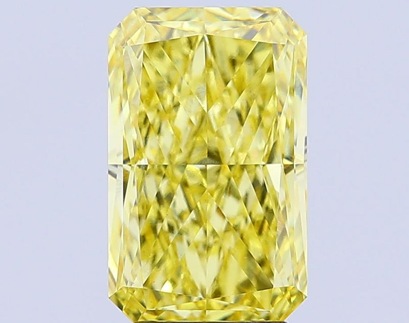 Radiant 4.05ct Fancy Vivid Yellow VVS2 IGI #LG726515394