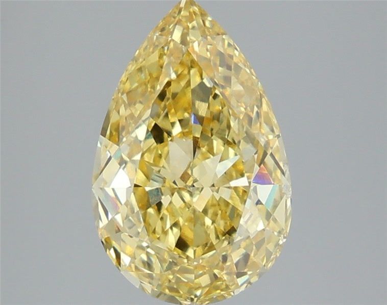 Pear 3.03ct Fancy Vivid Yellow VS1 IGI #LG766619598
