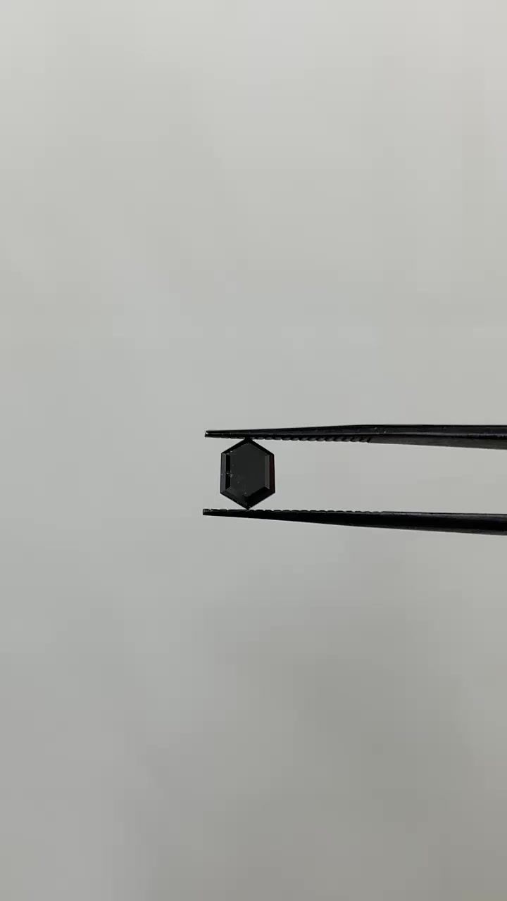 Hexagonal 0.82ct Fancy Black VVS2 GIA #2231370874