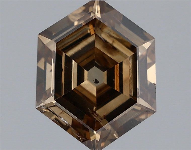 Hexagonal 1.18ct Fancy Dark Yellowish Brown  GIA #1106377606