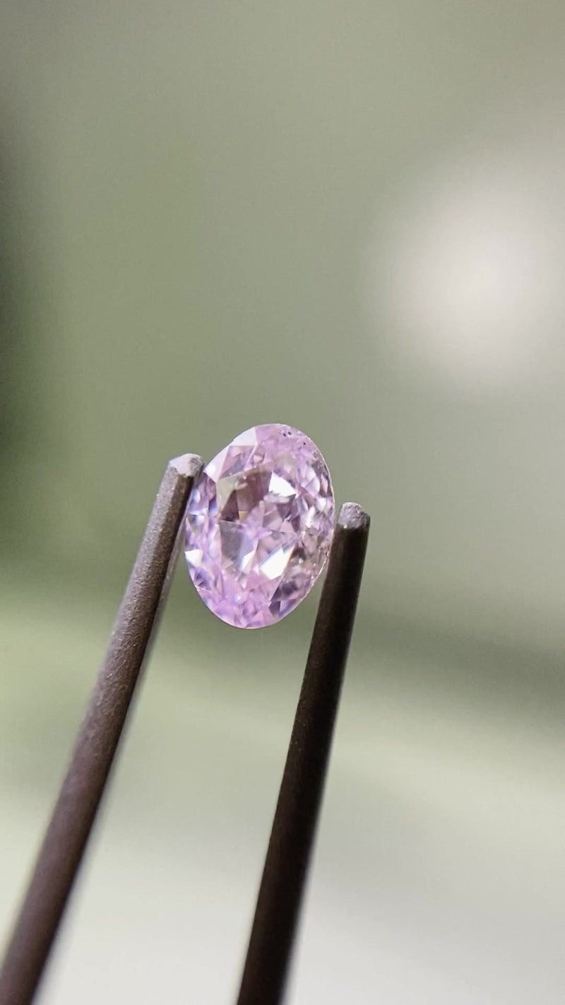 Oval 0.25ct Fancy Light Purplish Pink SI2 GIA #6455341926