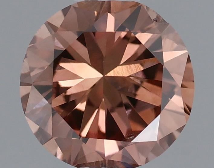 Round 0.44ct Fancy Deep Brownish Orangey Pink SI2 GIA #1106383911