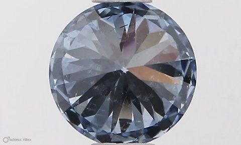 Round 0.51ct Fancy Vivid Blue VS2 IGI #LG538290474