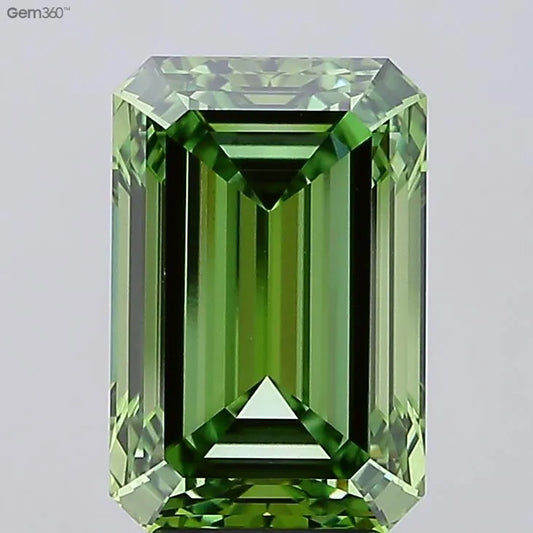 5.02ct Emerald Lab Grown Diamond (Colour Fancy Vivid Green, Clarity VVS2, IGI Certified)