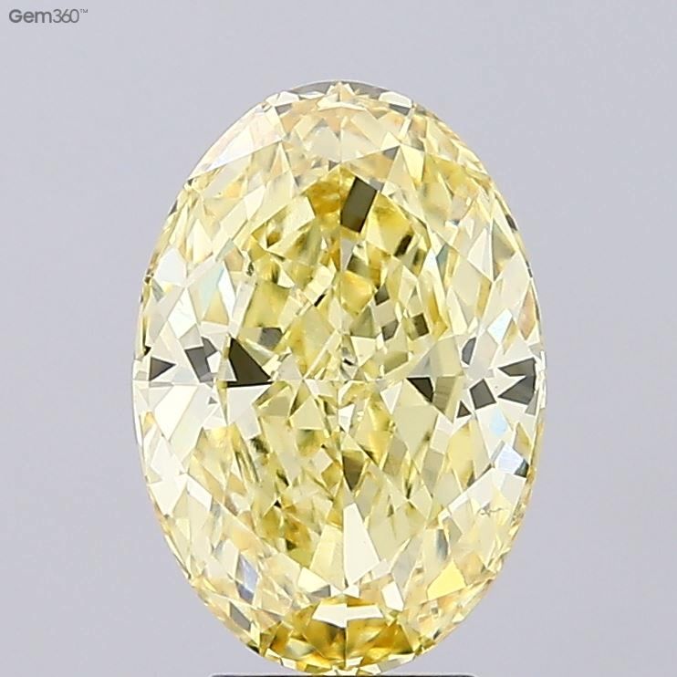 Oval 4.03ct Fancy Vivid Yellow VS1 IGI #LG680559295