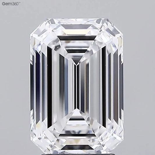 3.12ct Emerald Lab Grown Diamond (Colour E, Clarity VVS2, GIA Certified)
