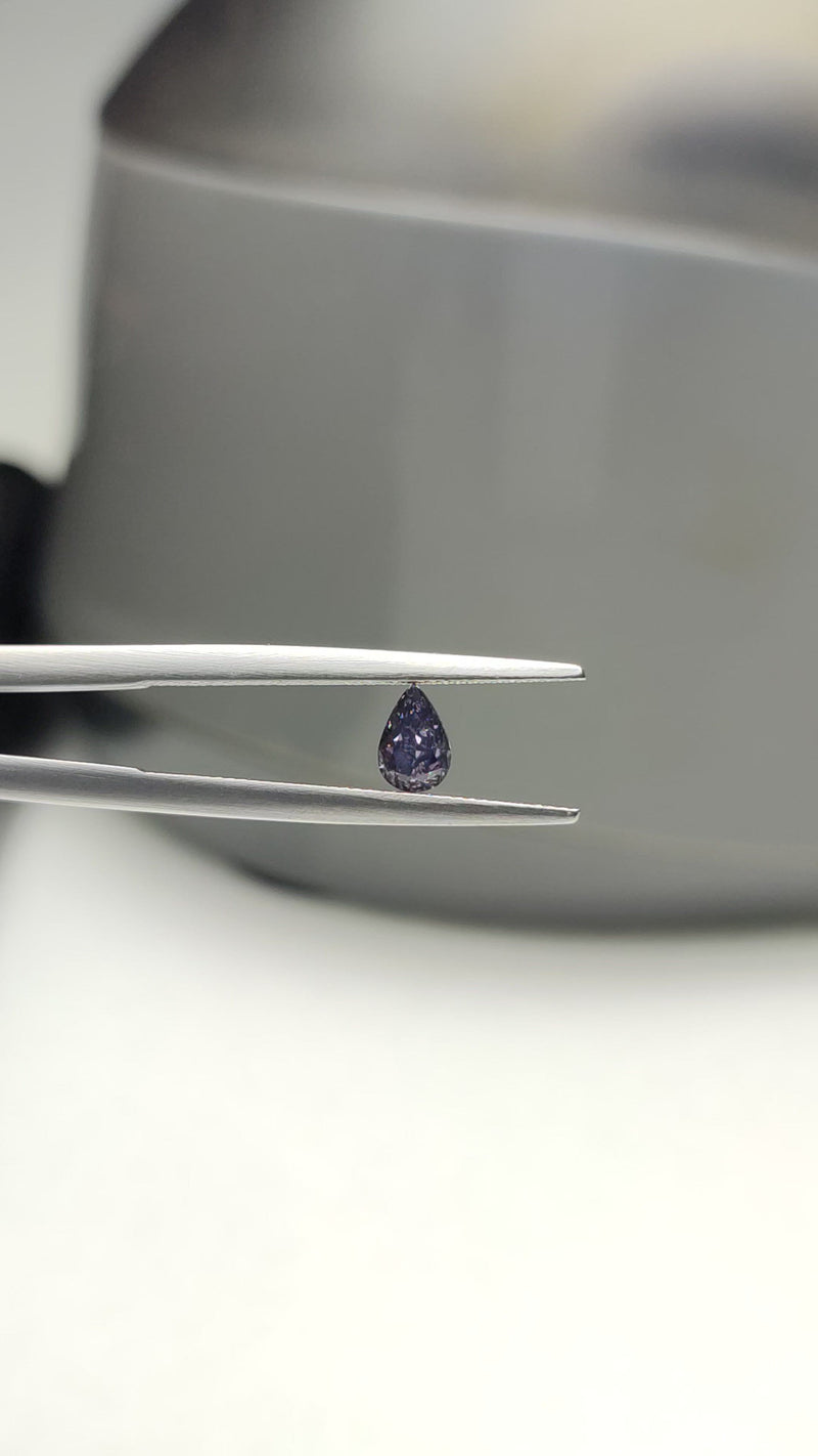 Pear 0.34ct Fancy Dark Violet Gray SI2 GIA #1236491150