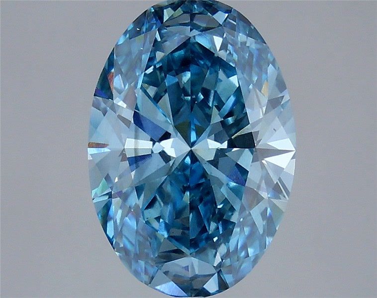 Oval 3.95ct Fancy Vivid Blue VS2 IGI #LG732554346