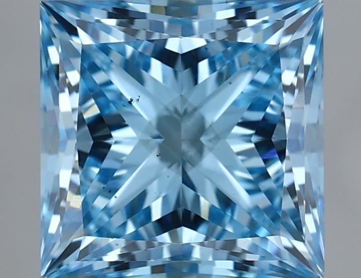 Princess 3.03ct Fancy Vivid Blue SI1 IGI #LG702578546