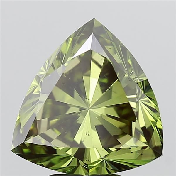 Triangular 5.04ct Fancy Vivid Green SI1 IGI #LG574354324