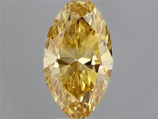 Marquise 0.19ct Fancy Intense Orange Yellow  GIA #2101383810
