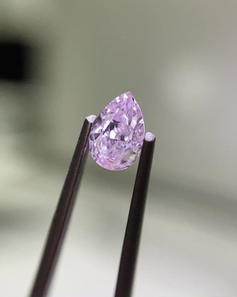 Pear 0.31ct Fancy Light Purplish Pink SI2 GIA #1463359981