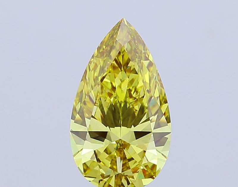 Pear 6.1ct Fancy Vivid Yellow VS1 IGI #LG694501889