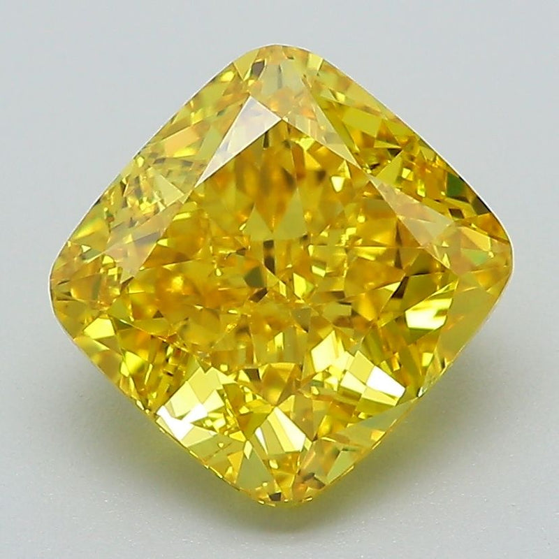 Cushion modified 3.18ct Fancy Vivid Yellow VS1 IGI #LG585336609