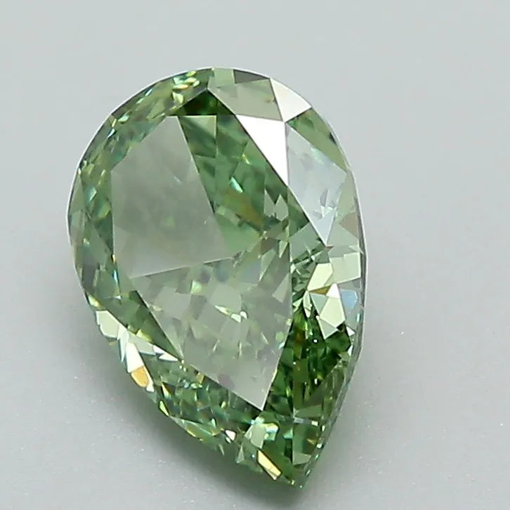 1.59ct Pear Lab Grown Diamond (Colour Fancy Vivid Green, Clarity VVS2, IGI Certified)