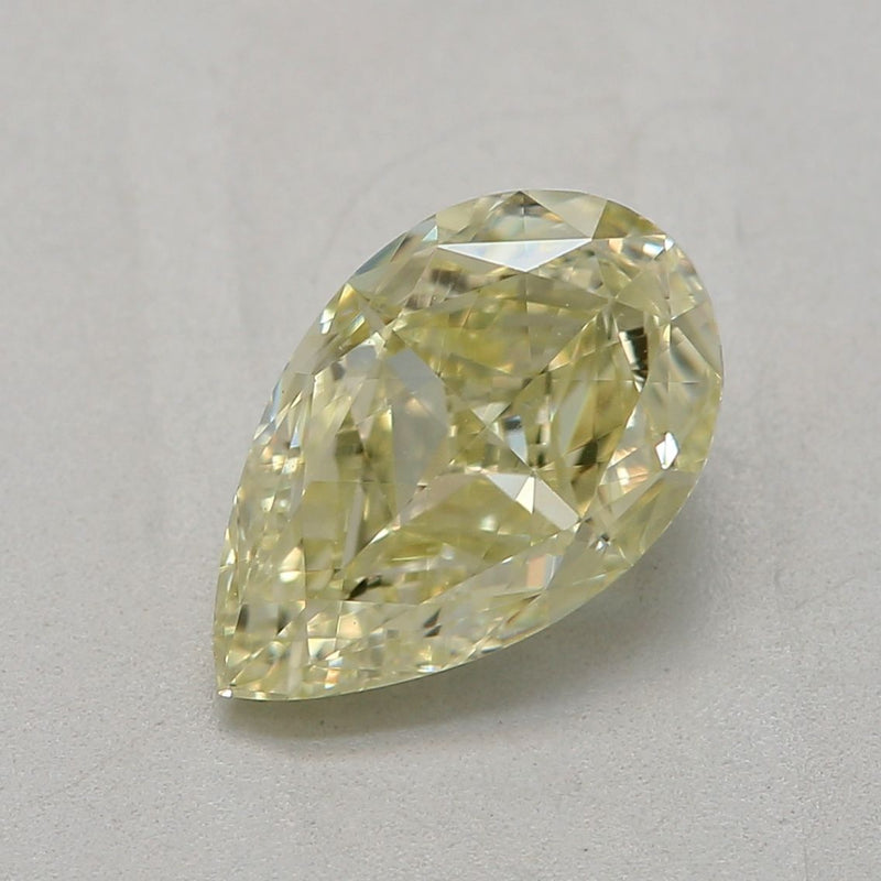 Pear 1.01ct Fancy Light Greenish Yellow VS1 GIA #6502364487