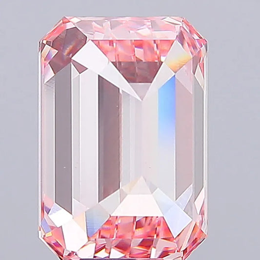 5.02ct Emerald Lab Grown Diamond (Colour Fancy Vivid Pink, Clarity VVS2, IGI Certified)