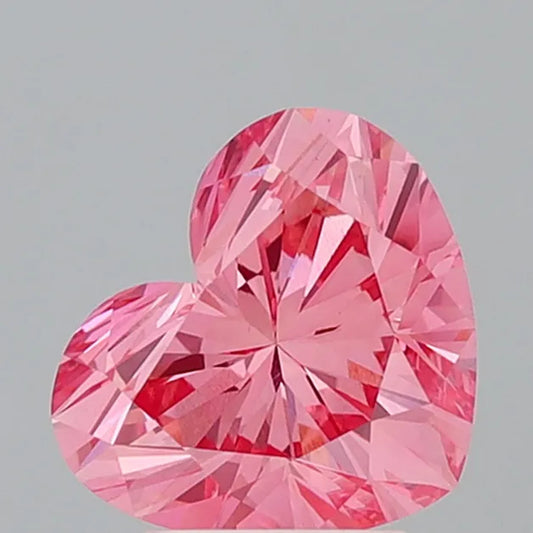 3.02ct Heart Lab Grown Diamond (Colour Fancy Vivid Pink, Clarity VS1, IGI Certified)