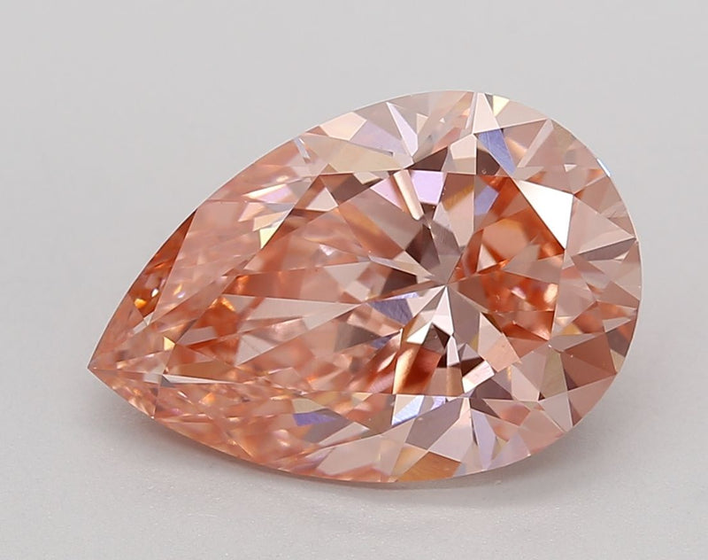 Pear 4.08ct Fancy Vivid Pink VVS2 IGI #LG639406135