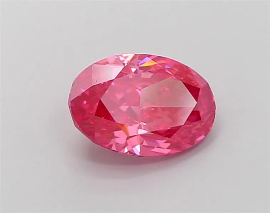 2.03ct Oval Lab Grown Diamond (Colour Fancy Vivid Pink, Clarity VS2, IGI Certified)