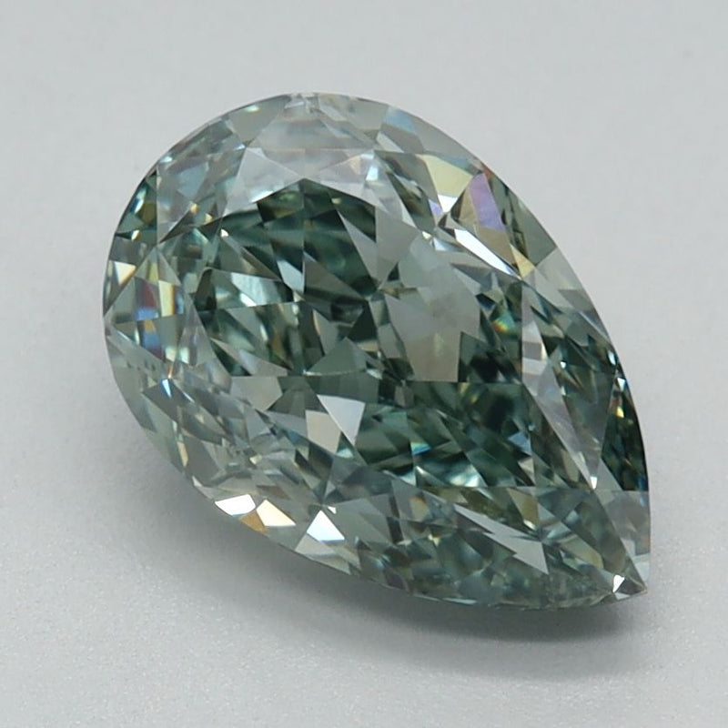 Pear 1.57ct Fancy Intense Green VVS2 IGI #LG680587077