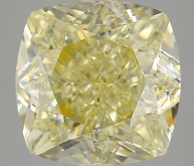 Cushion brilliant 5.01ct Fancy Light Yellow VVS2 GIA #2486020473