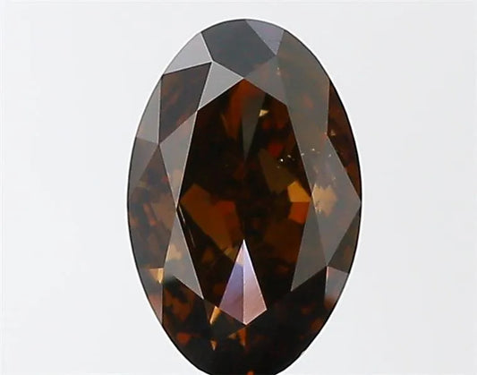 1.02ct Oval Natural Diamond (Colour Fancy Dark Orangey Brown, Clarity SI2, GIA Certified)