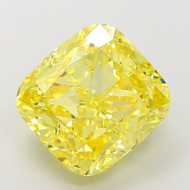 Cushion modified 6.09ct Fancy Vivid Yellow VS2 IGI #LG772646001