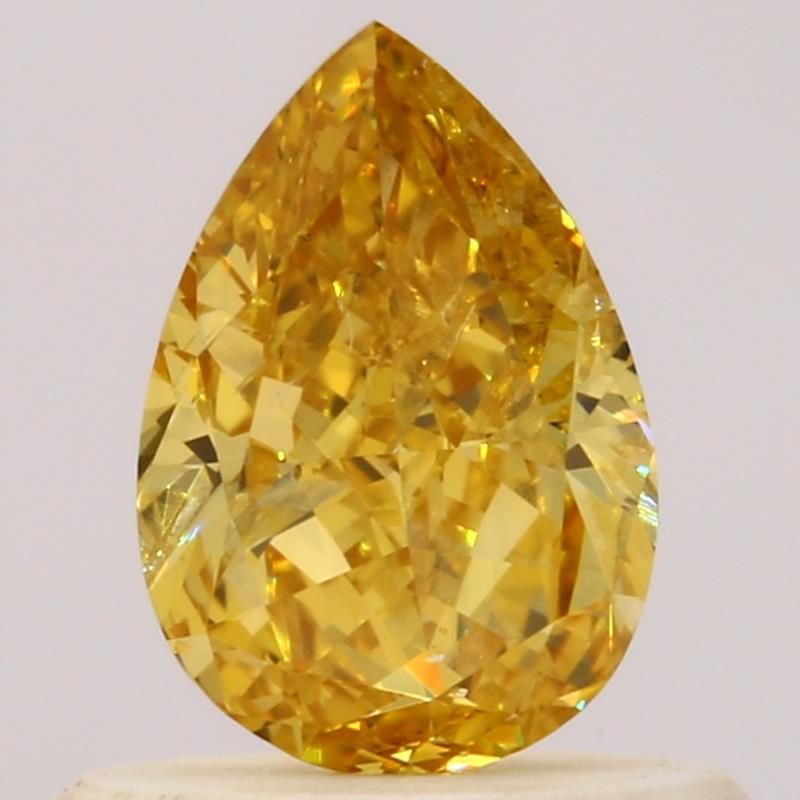Pear 0.53ct Fancy Intense Orange Yellow  GIA #16896498