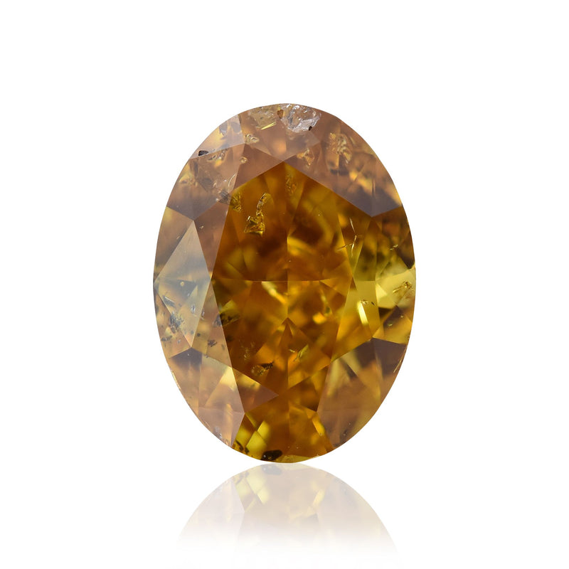 Oval 1ct Fancy Deep Orange Yellow  GIA #1195740577