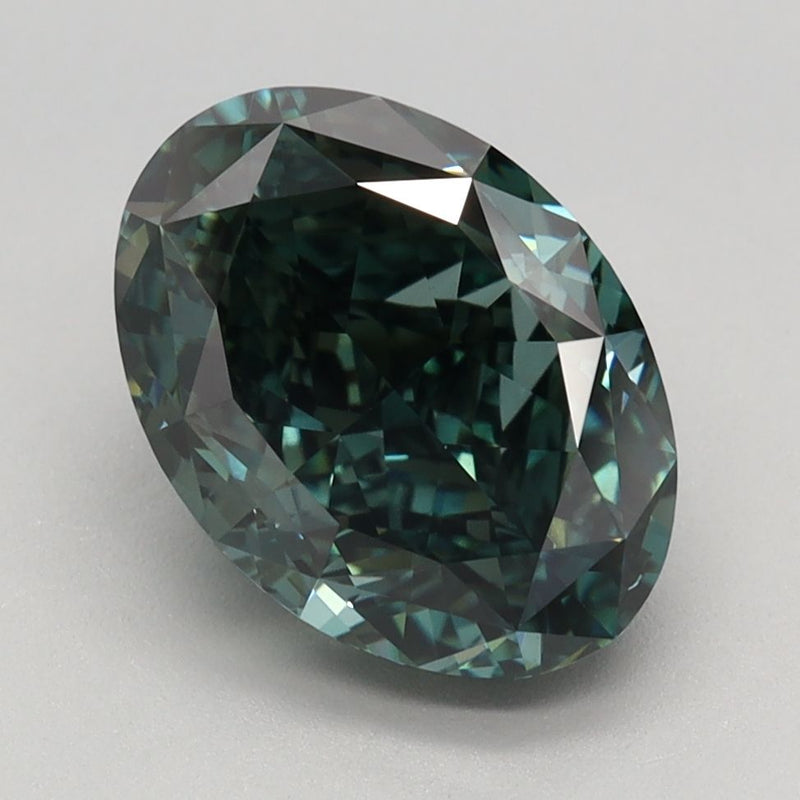 Oval 3.13ct Fancy Deep Green VS1 IGI #LG623464618