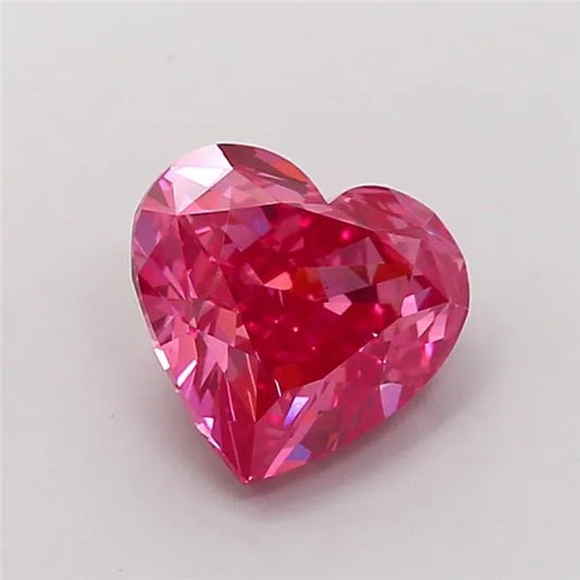 2.04ct Heart Lab Grown Diamond (Colour Fancy Vivid Pink, Clarity VS1, IGI Certified)