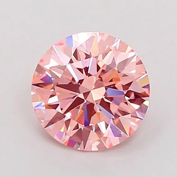 2.50ct Round Lab Grown Diamond (Colour Fancy Vivid Pink, Clarity VS2, Cut ID, IGI Certified)