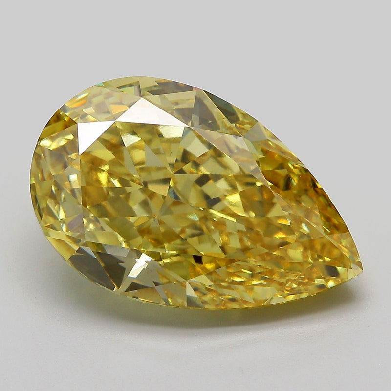 Pear 10.27ct Fancy Vivid Yellow VS1 IGI #LG660476932