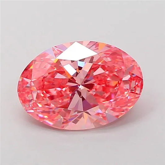 2.59ct Oval Lab Grown Diamond (Colour Fancy Vivid Pink, Clarity VS1, IGI Certified)