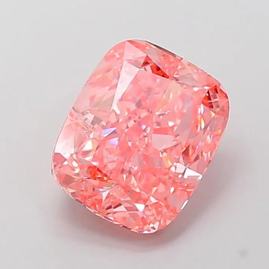 2.26ct Cushion modified Lab Grown Diamond (Colour Fancy Vivid Pink, Clarity VS1, IGI Certified)